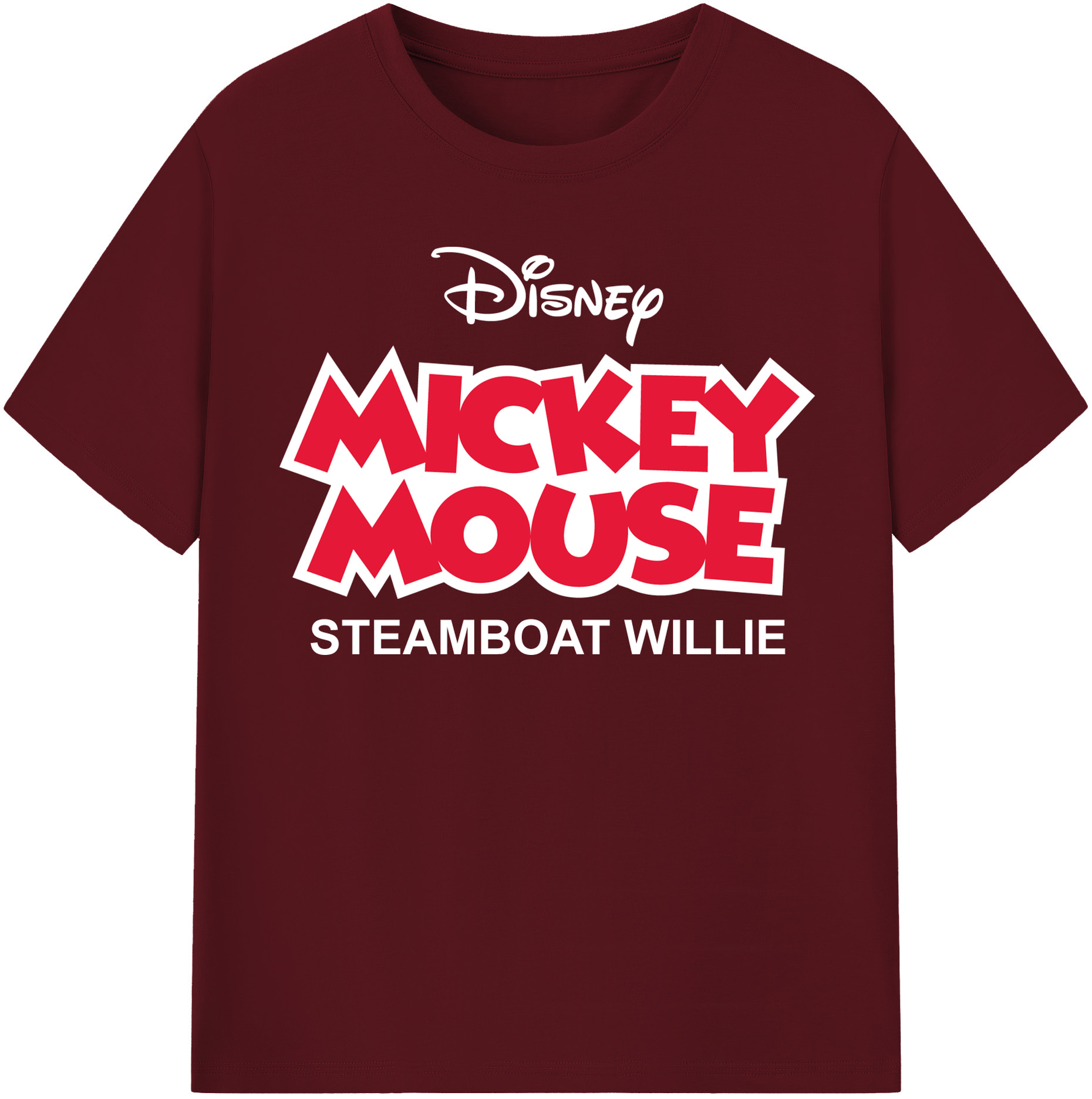 （画像用） ミッキーマウス Mickey Mouse 綿100％半袖Tシャツ（フロントプリント）